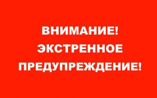 Экстренное предупреждение о возможном возникновении чрезвычайных ситуаций, обусловленных опасными метеорологическими явлениями